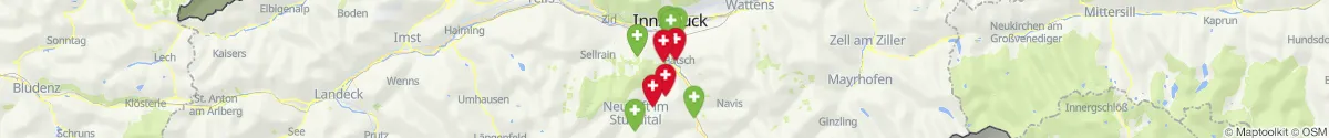 Kartenansicht für Apotheken-Notdienste in der Nähe von Mieders (Innsbruck  (Land), Tirol)